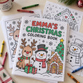 Example Christmas coloring book personalized for Emma