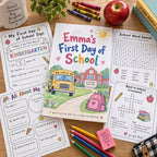 Example Personalized Back to School Activity Pack made for Emma