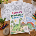 Example Personalized Dinosaur Coloring Book made for Emma