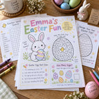 Example Personalized Easter Activity Pack made for Emma