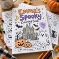 Example Personalized Halloween Coloring Book made for Emma