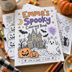 Example Personalized Halloween Coloring Book made for Emma