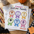 Example Personalized Halloween Costume Contest Awards made for Emma