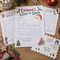 Example Personalized Letter to Santa Writing Kit made for Emma
