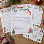 Example Personalized Letter to Santa Writing Kit made for Emma