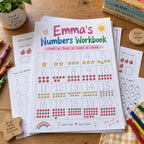 Example Personalized Numbers 1-20 Tracing Workbook made for Emma