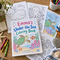 Example Personalized Under the Sea Coloring Book made for Emma