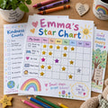 Example Personalized Reward Sticker Chart Set made for Emma