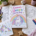Example Personalized Unicorn Coloring Book made for Emma