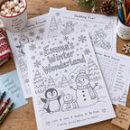 Example Personalized Winter Wonderland Coloring Book made for Emma